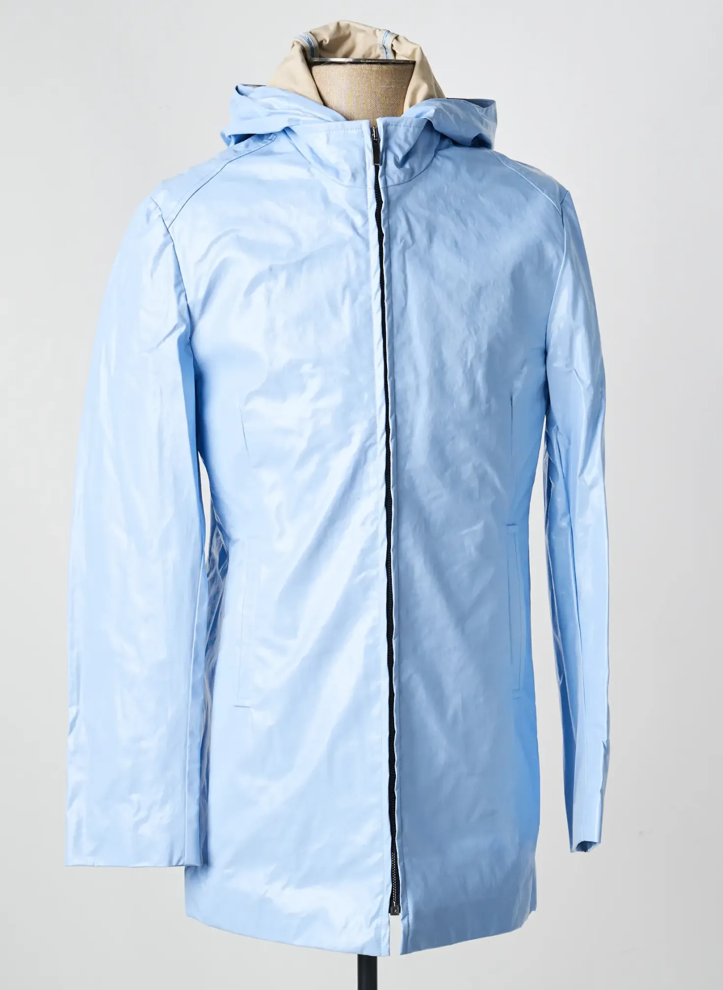 Imperméable Pierre Talamon Bleu A Capuche
