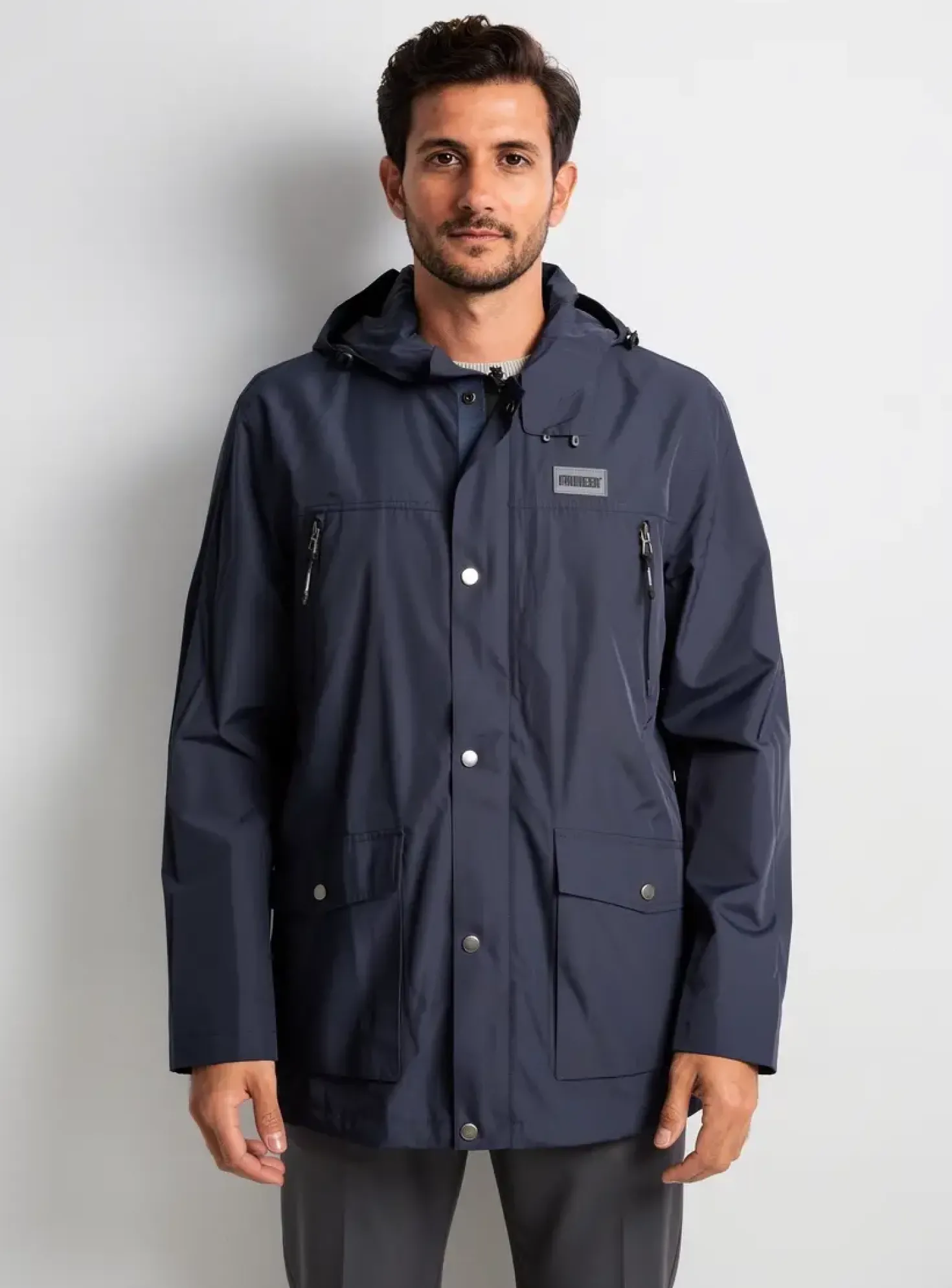 Imperméable Pioneer Bleu A Capuche
