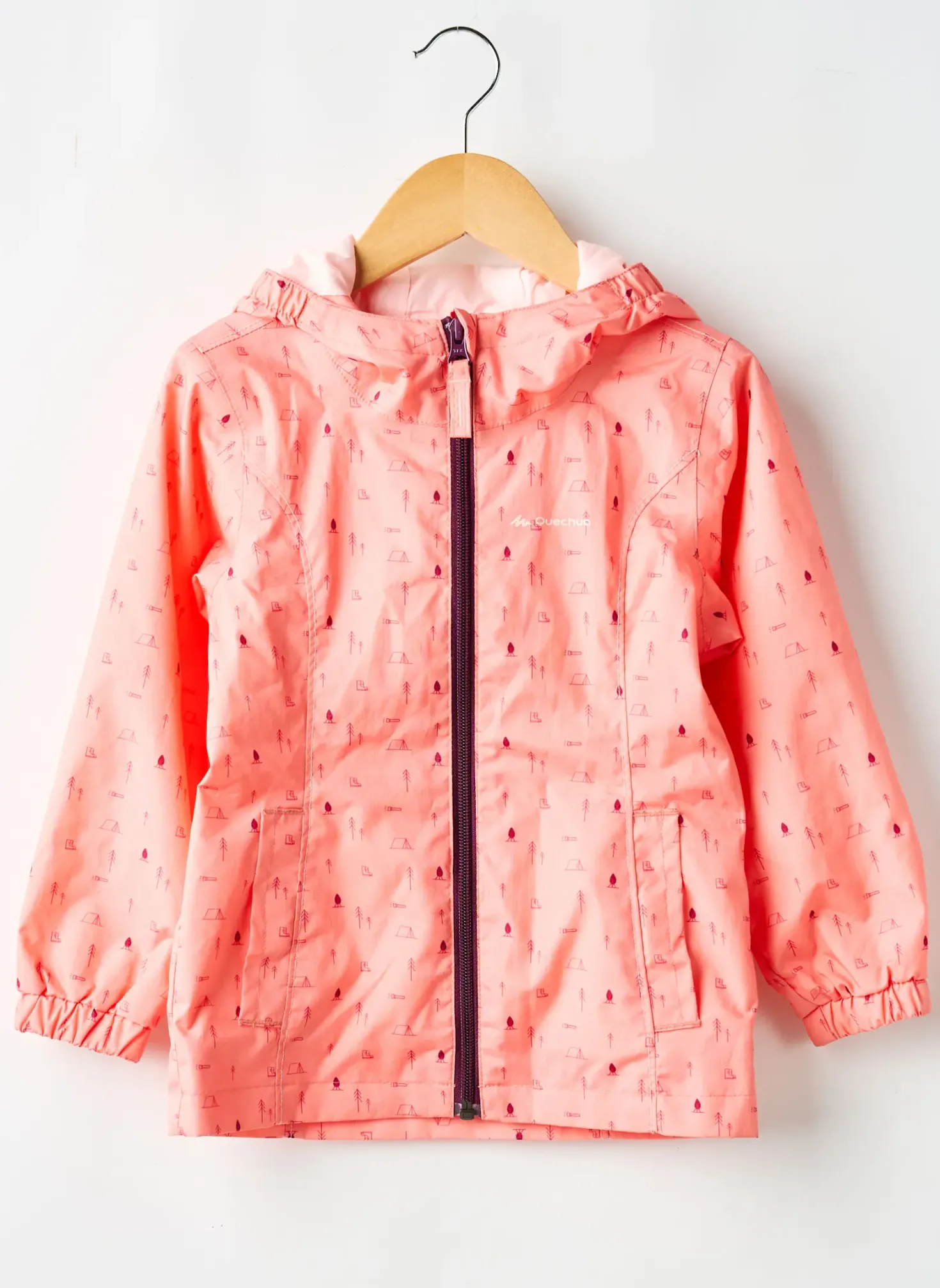 Imperméable Quechua Rose A Capuche