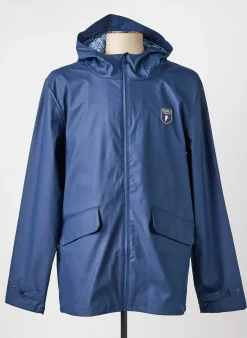 Imperméable Ruckfield Bleu A Capuche