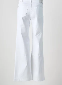 Jean Coupe Flare Anna Montana Blanc Taille Haute