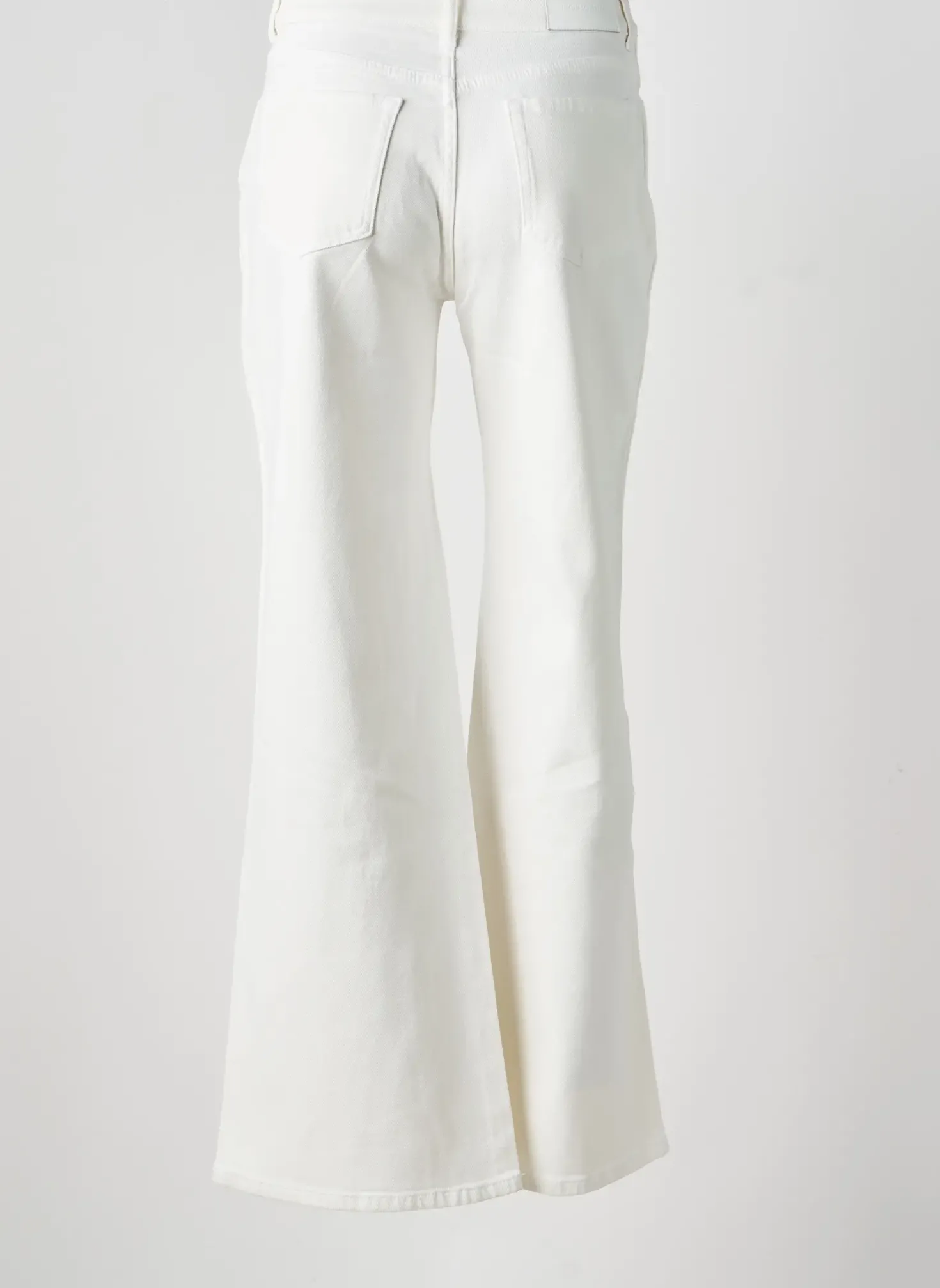 Jean Coupe Flare Esqualo Blanc Taille Haute