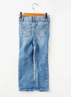 Jean Coupe Flare Kiabi Bleu Taille Ajustable