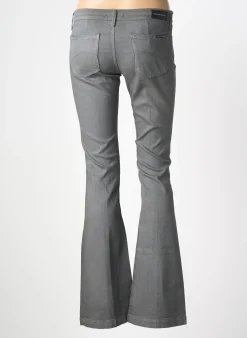 Jean Coupe Flare Meltin'pot Gris Taille Basse