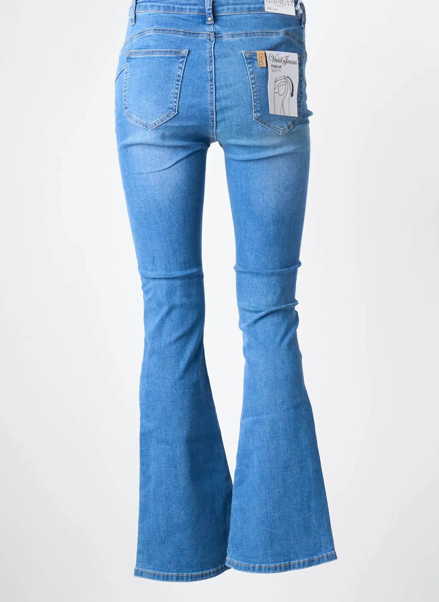 Jean Coupe Flare Vivid Bleu Taille Normale