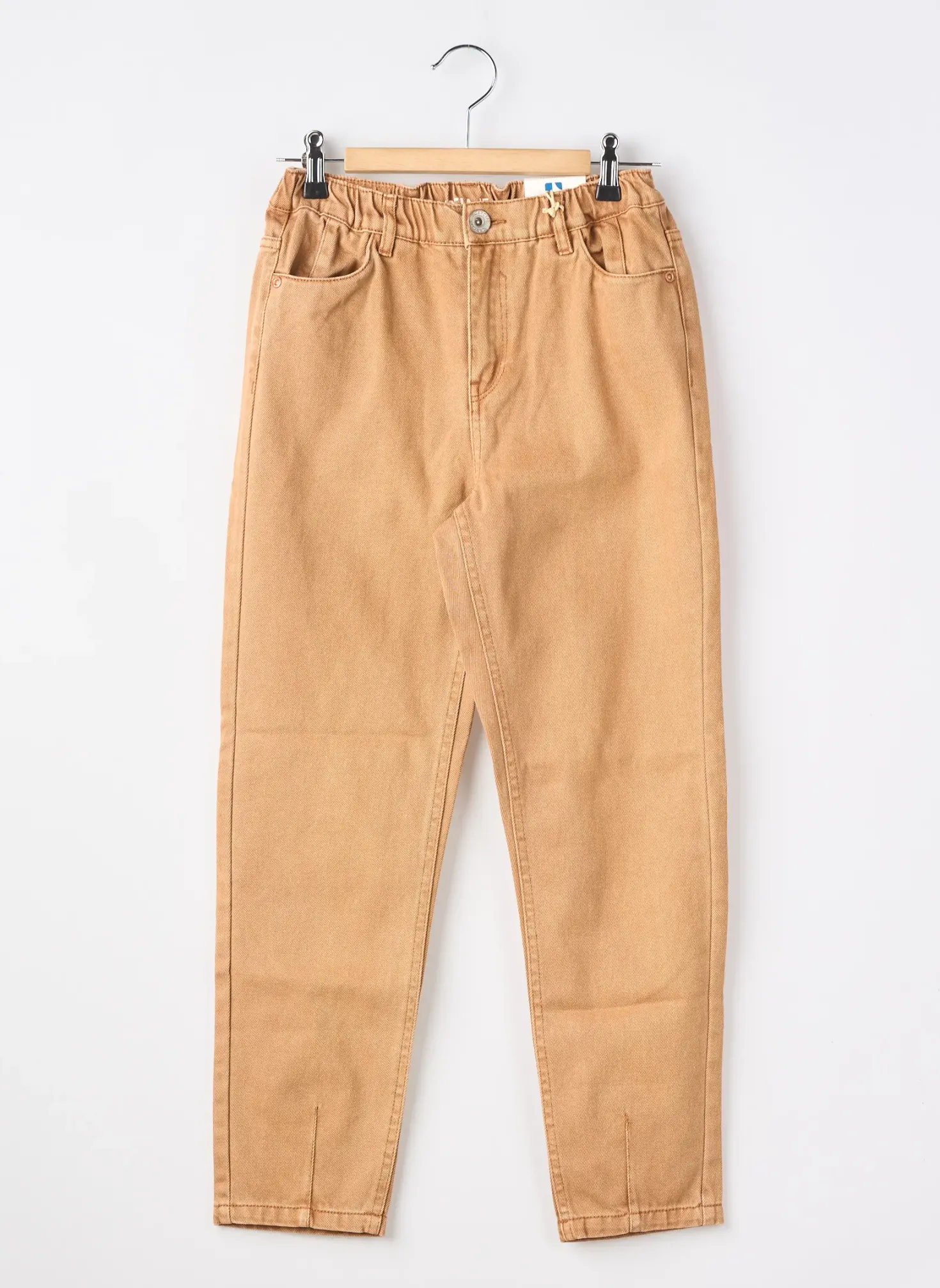 Jean Coupe Mom Garcia Marron Taille Élastique