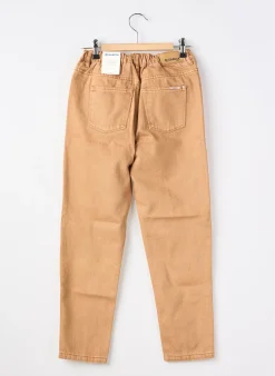 Jean Coupe Mom Garcia Marron Taille Élastique