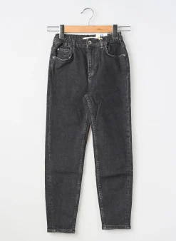 Jean Coupe Mom Garcia Noir Taille Élastique