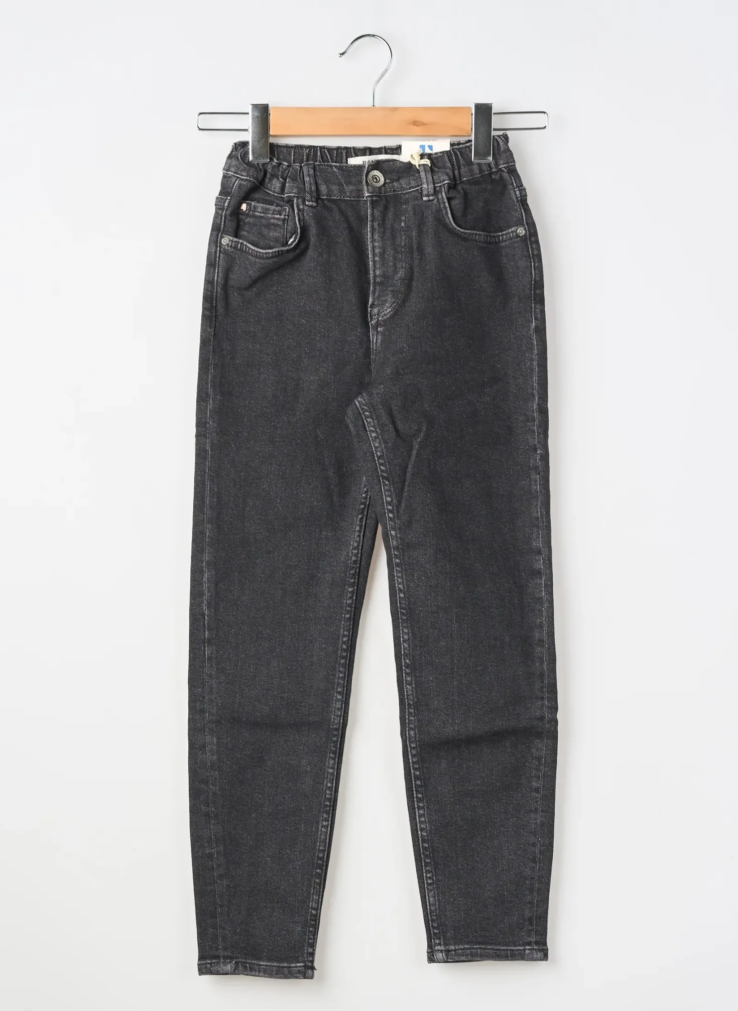 Jean Coupe Mom Garcia Noir Taille Élastique