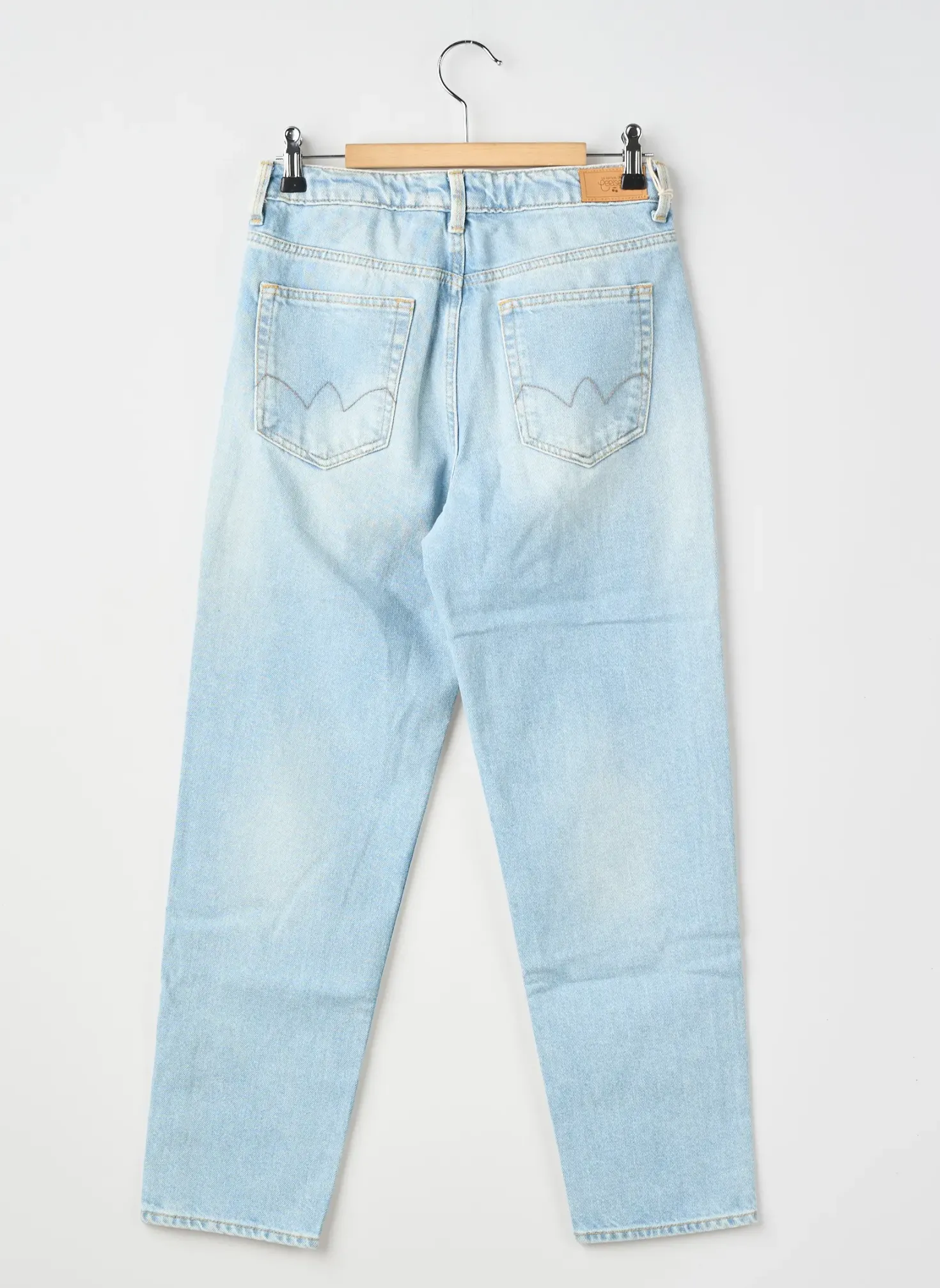 Jean Coupe Mom Le Temps Des Cerises Bleu Taille Ajustable