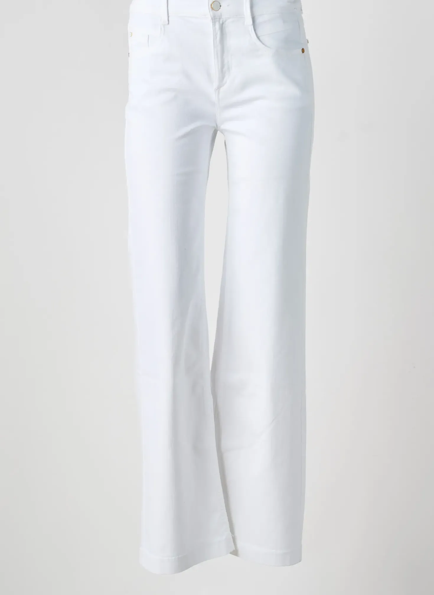 Jeans Bootcut Anna Montana Blanc Taille Haute