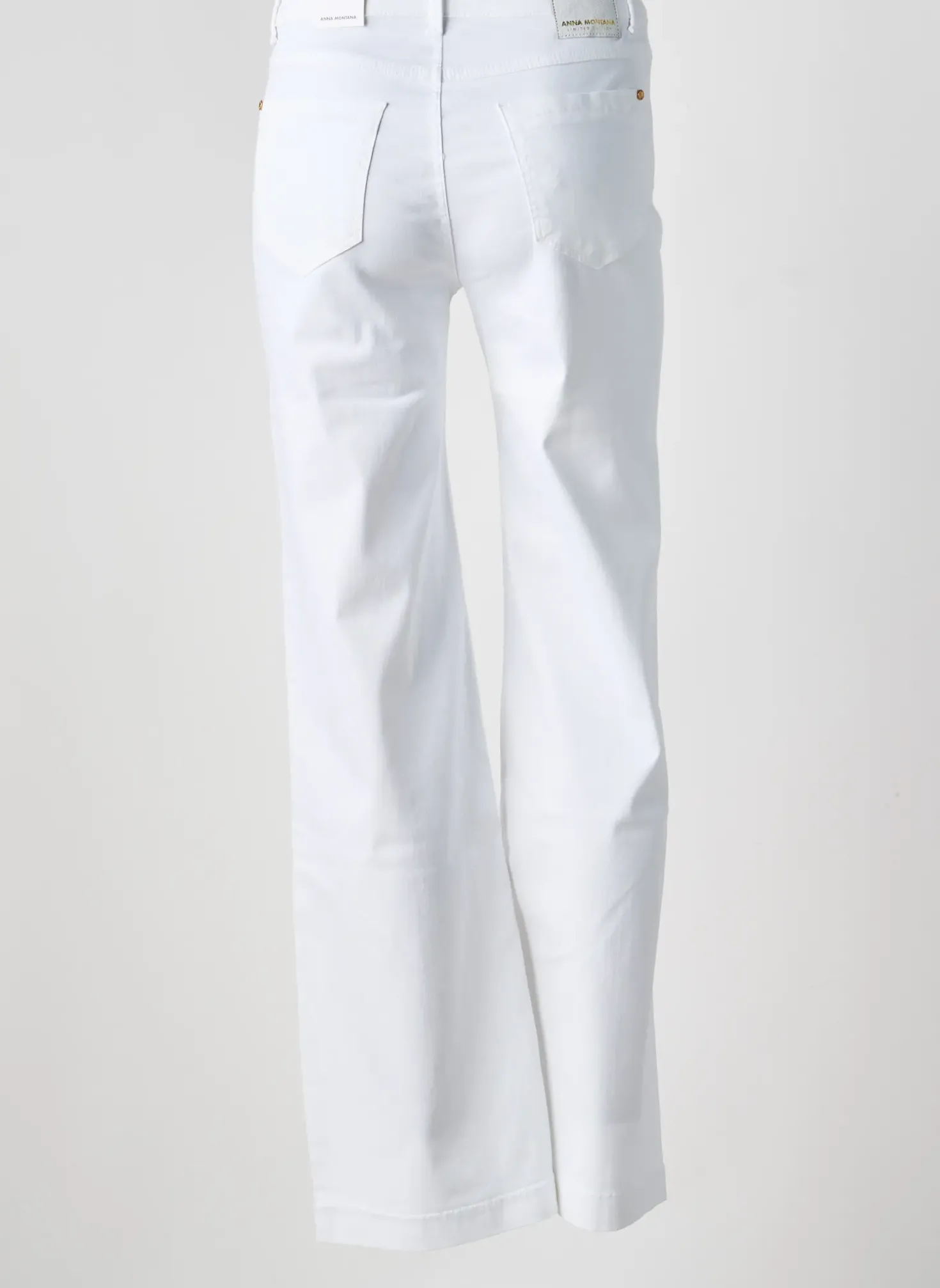 Jeans Bootcut Anna Montana Blanc Taille Haute