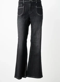 Jeans Bootcut Sheego Noir Taille Normale