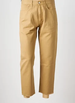 Jeans Coupe Droite Edwin Beige Taille Normale