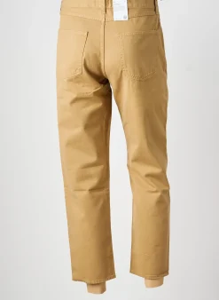 Jeans Coupe Droite Edwin Beige Taille Normale