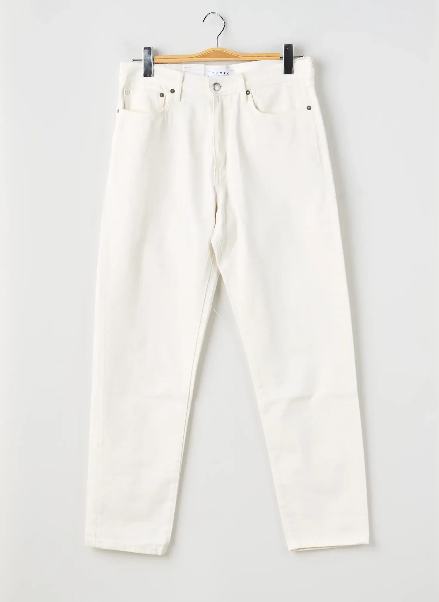 Jeans Coupe Droite Edwin Blanc Taille Normale