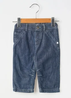 Jeans Coupe Droite Elle Est Ou La Mer Bleu Taille Ajustable