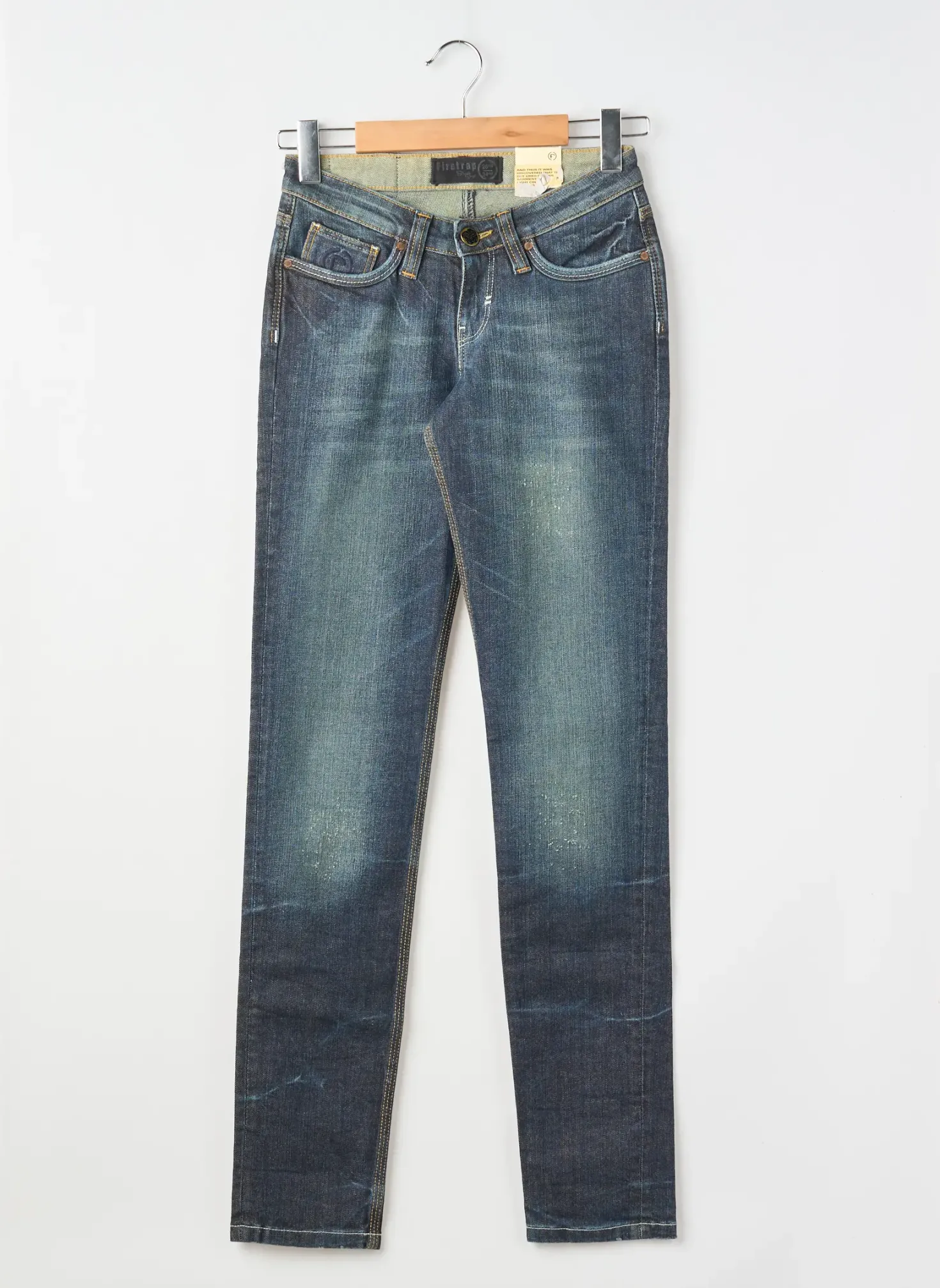 Jeans Coupe Droite Firetrap Bleu Taille Normale