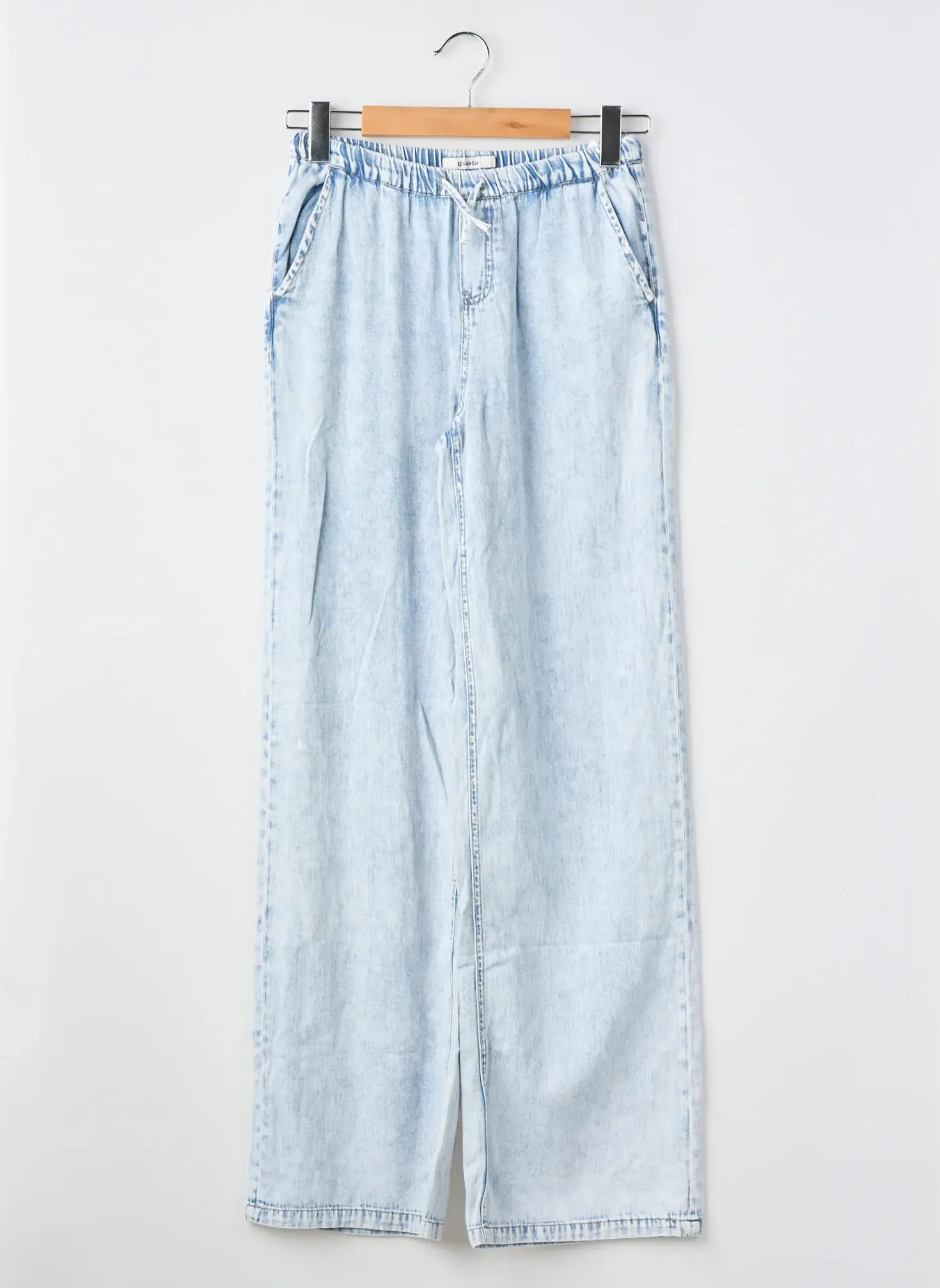 Jeans Coupe Droite Garcia Bleu Taille Ajustable