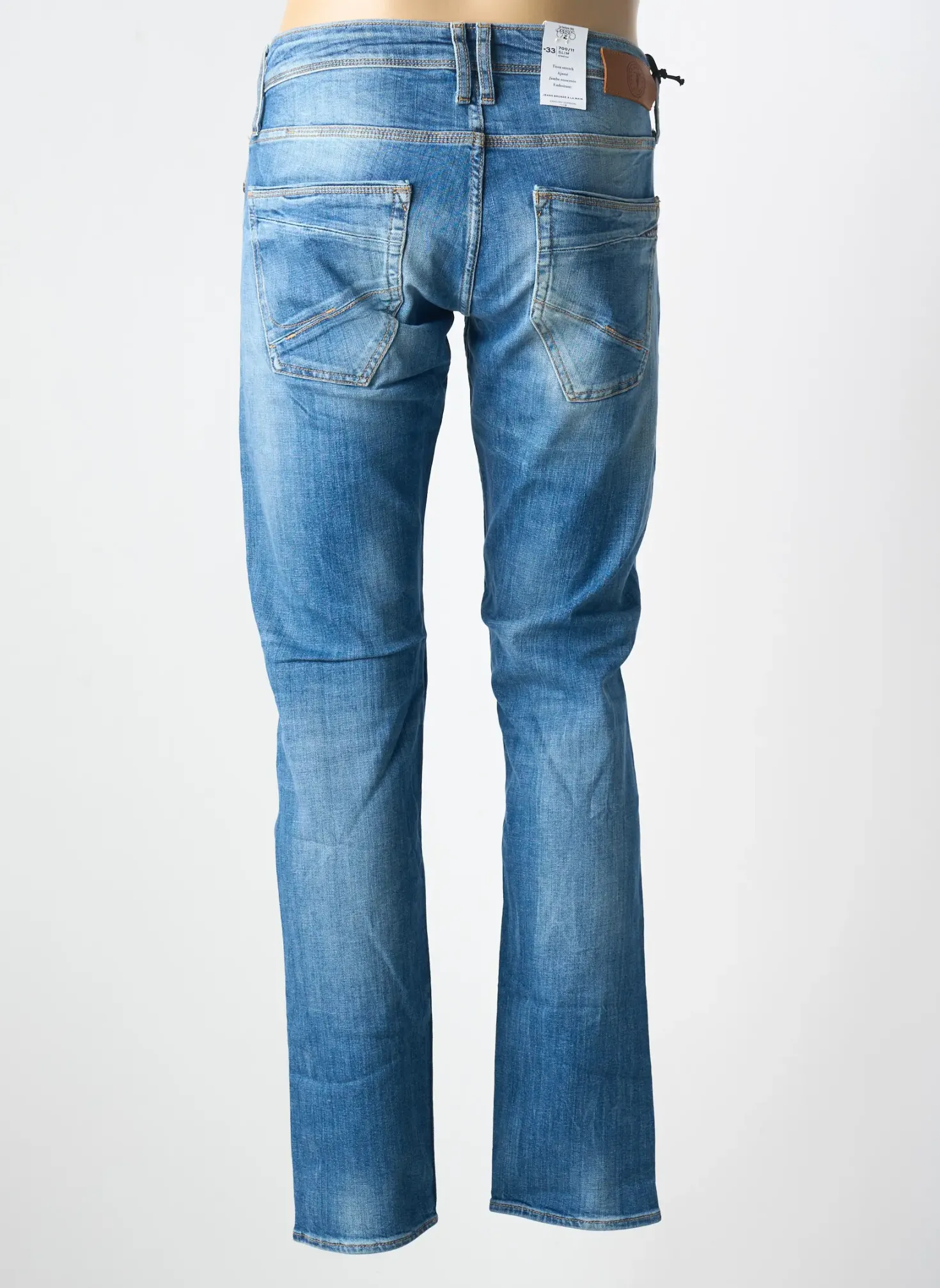 Jeans Coupe Droite Le Temps Des Cerises Bleu Taille Normale