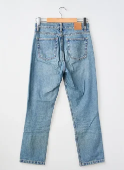 Jeans Coupe Droite Massimo Dutti Bleu Taille Normale
