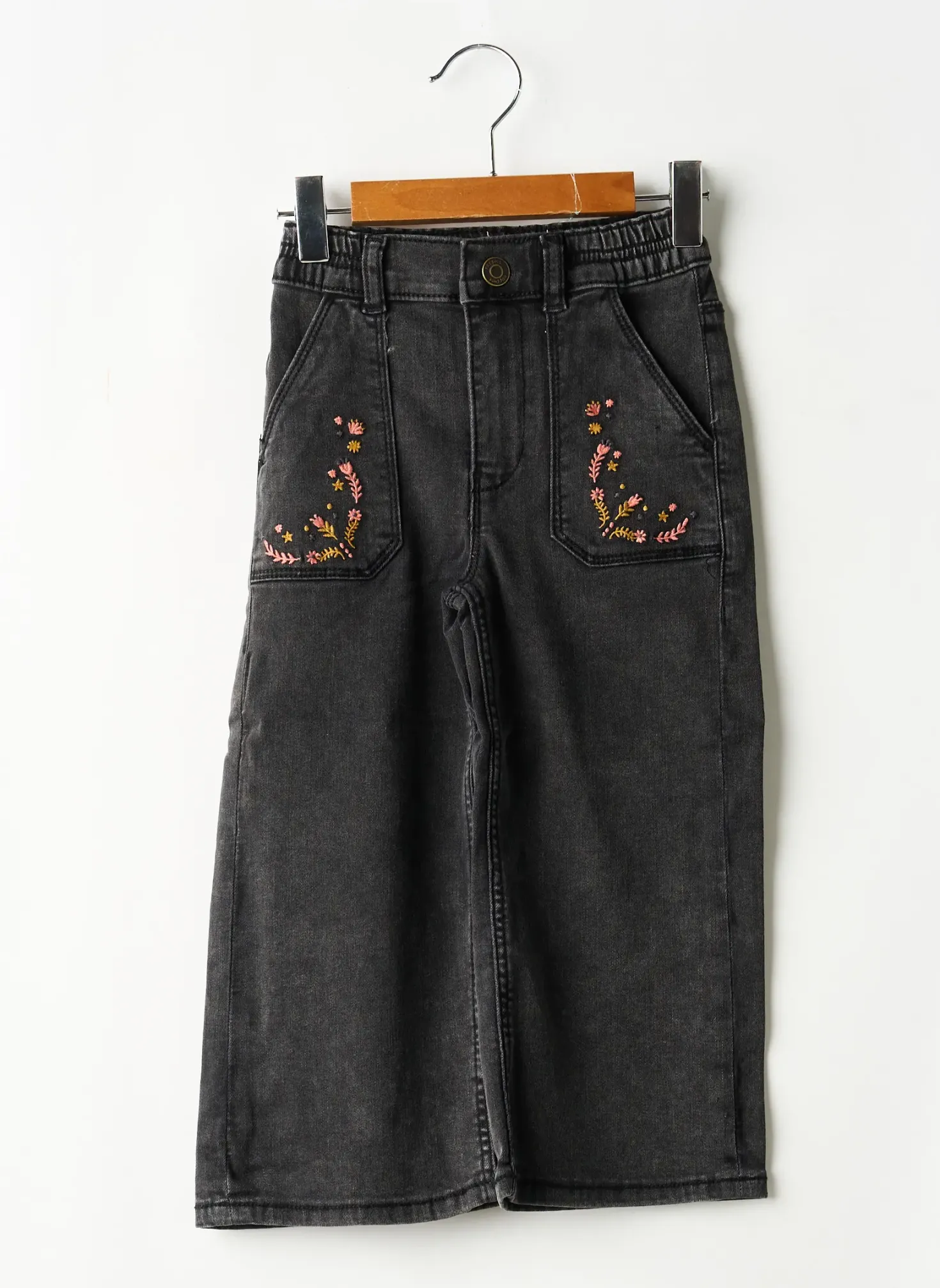 Jeans Coupe Droite Noppies Noir Taille Élastique