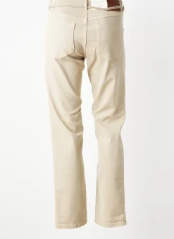 Jeans Coupe Droite Para Mi Beige Taille Normale