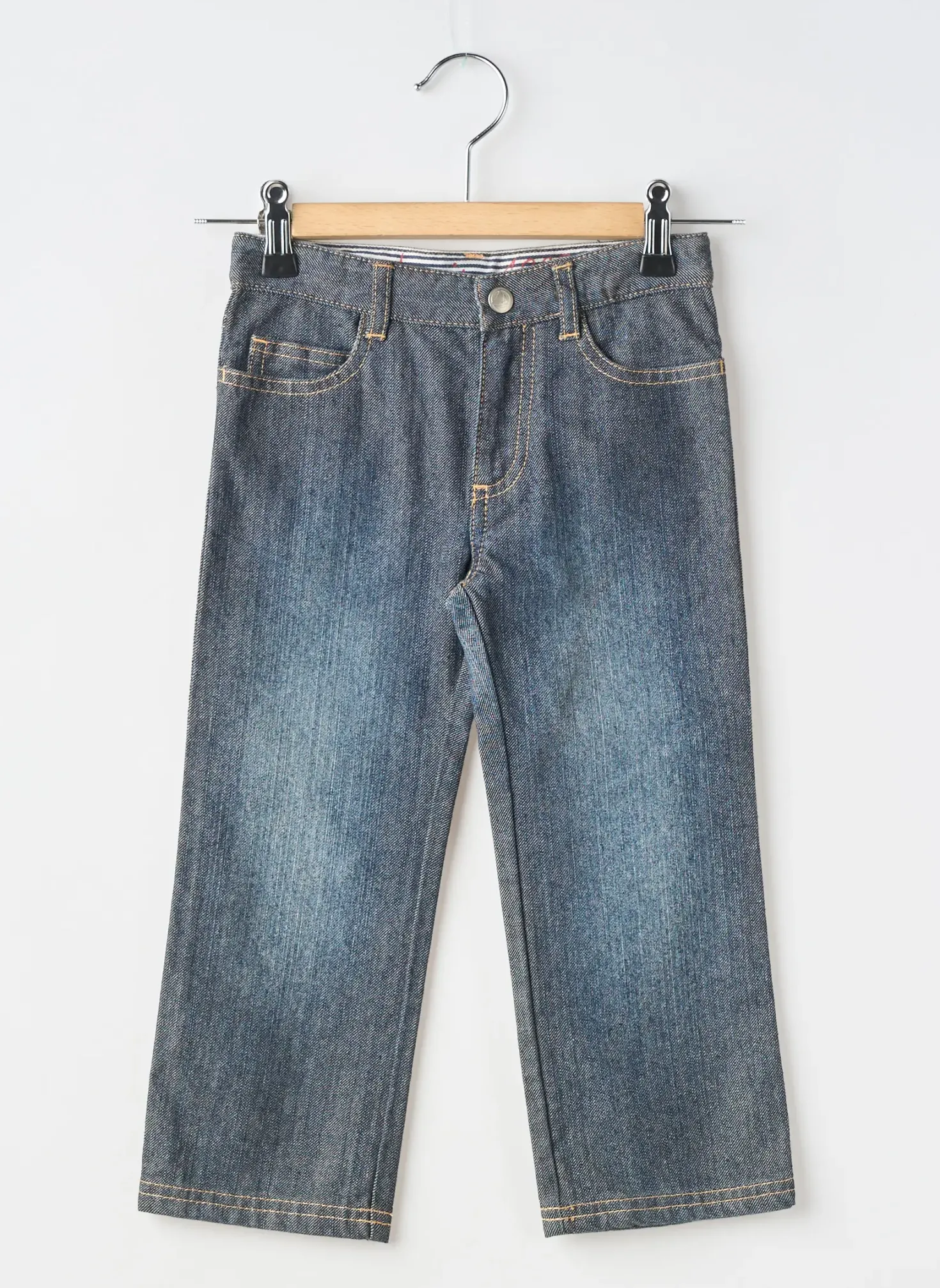 Jeans Coupe Droite Petit Bateau Gris