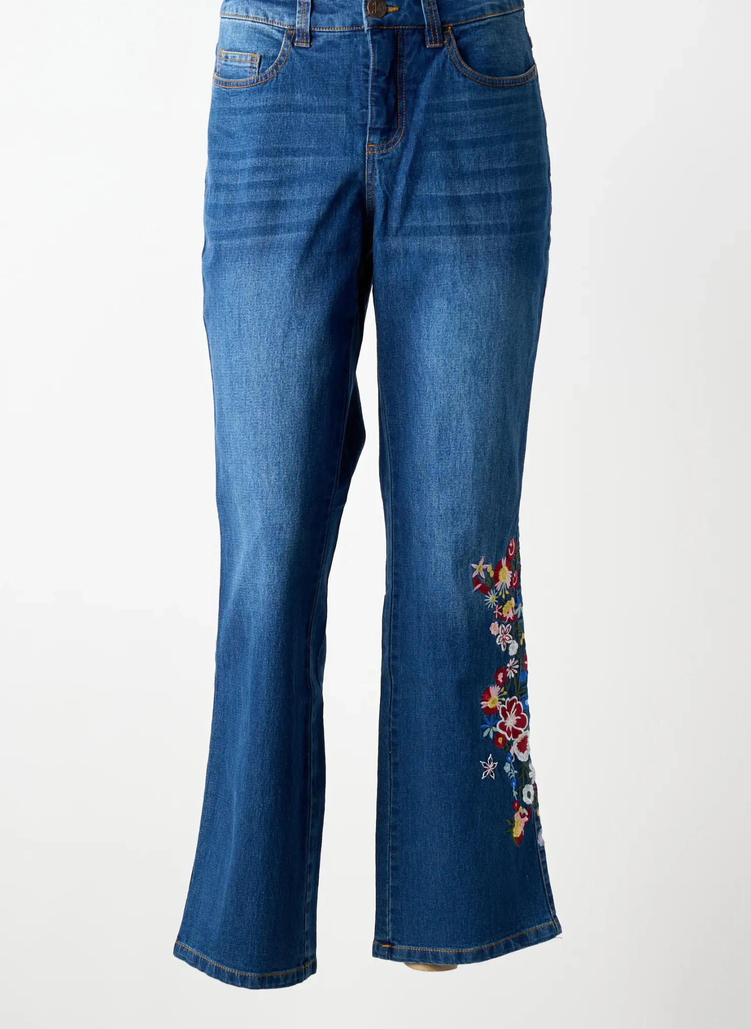 Jeans Coupe Droite Sheego Bleu Taille Normale