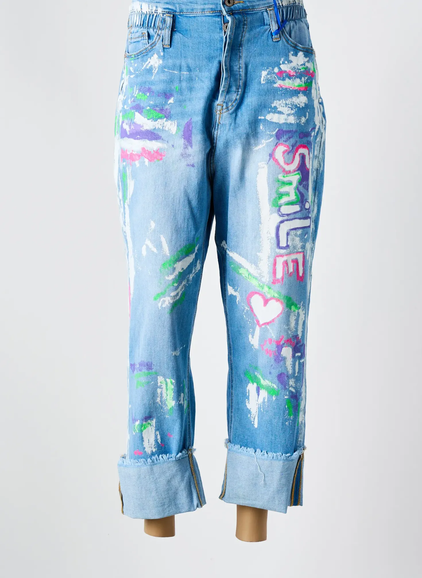 Jeans Coupe Droite S.woman Bleu Taille Normale
