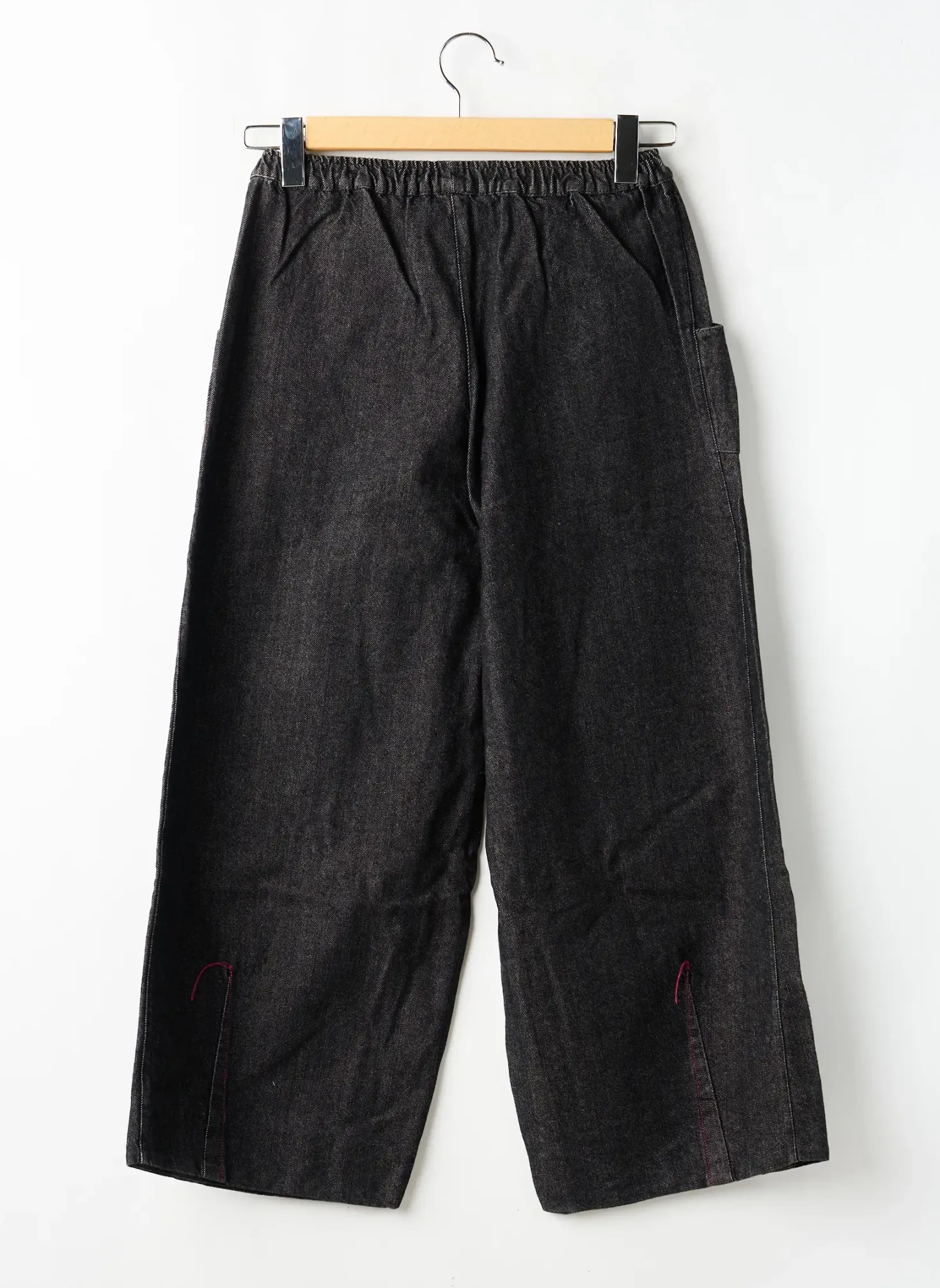 Jeans Coupe Large Lilith Noir Taille Élastique