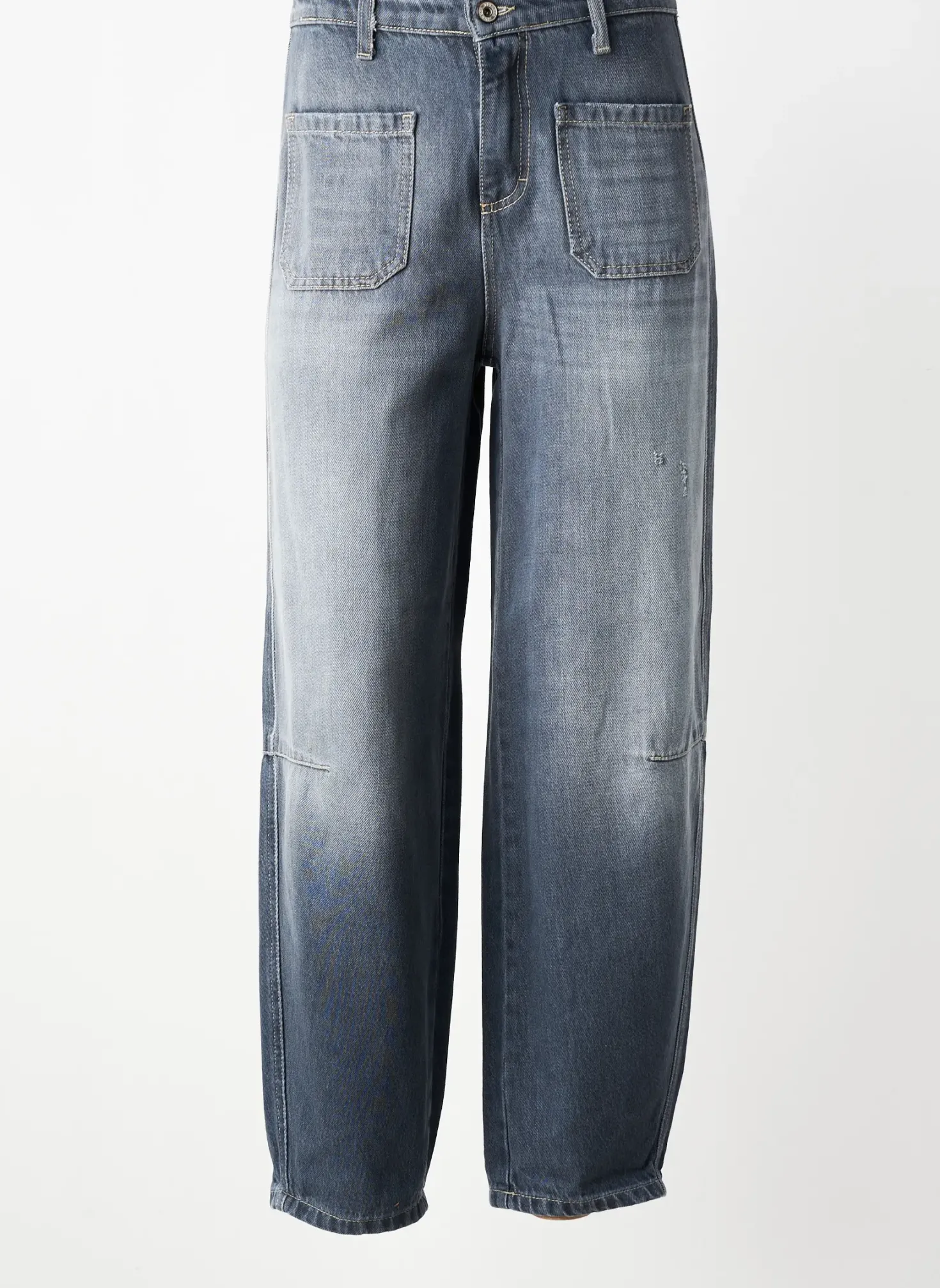 Jeans Coupe Large Please Bleu Taille Normale
