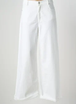 Jeans Coupe Large Weekend Maxmara Blanc Taille Normale