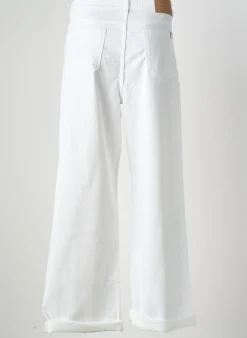 Jeans Coupe Large Weekend Maxmara Blanc Taille Normale
