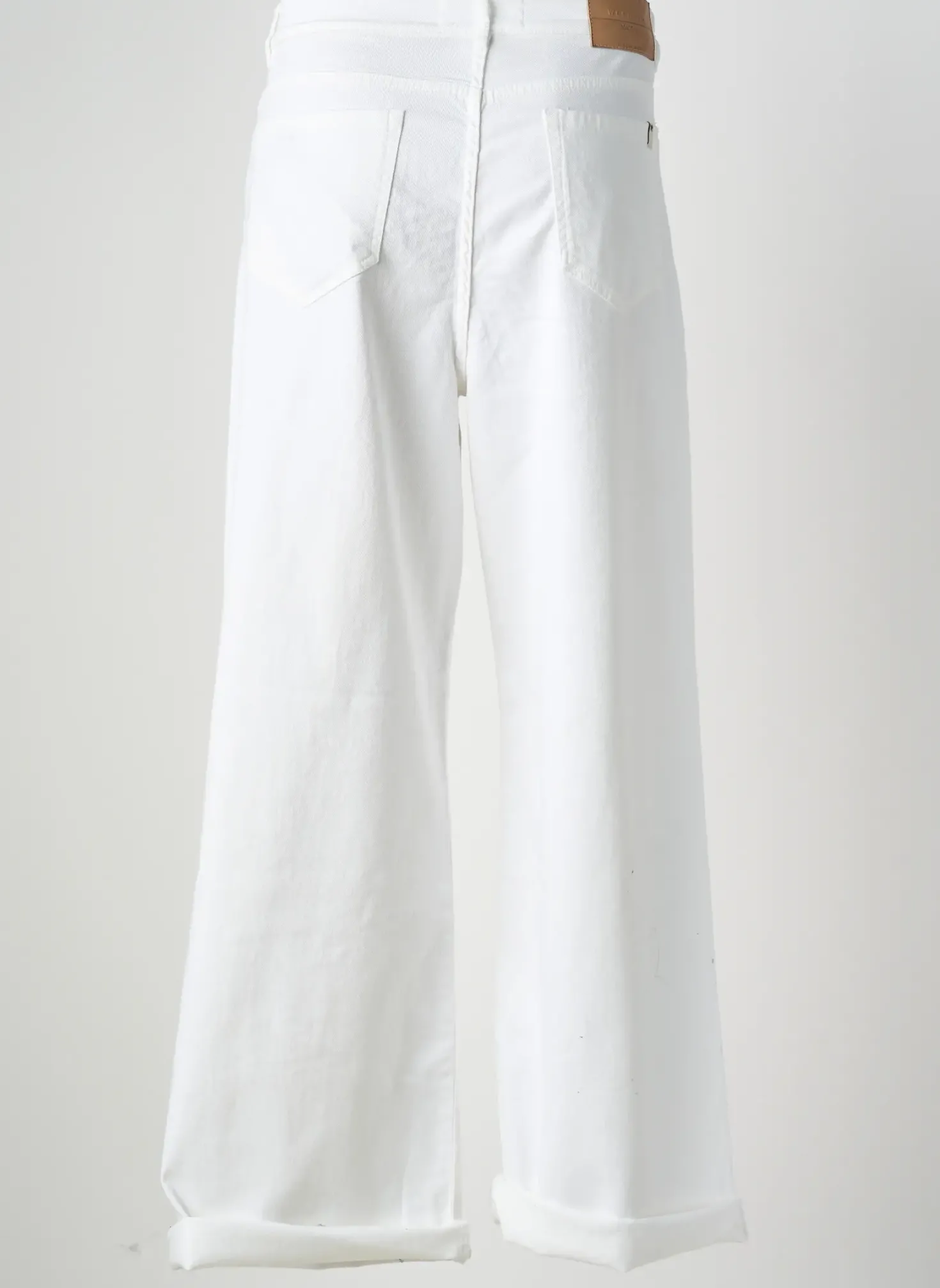 Jeans Coupe Large Weekend Maxmara Blanc Taille Normale