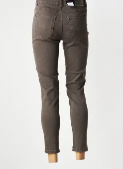 Jeans Coupe Slim Anna Montana Gris Taille Normale