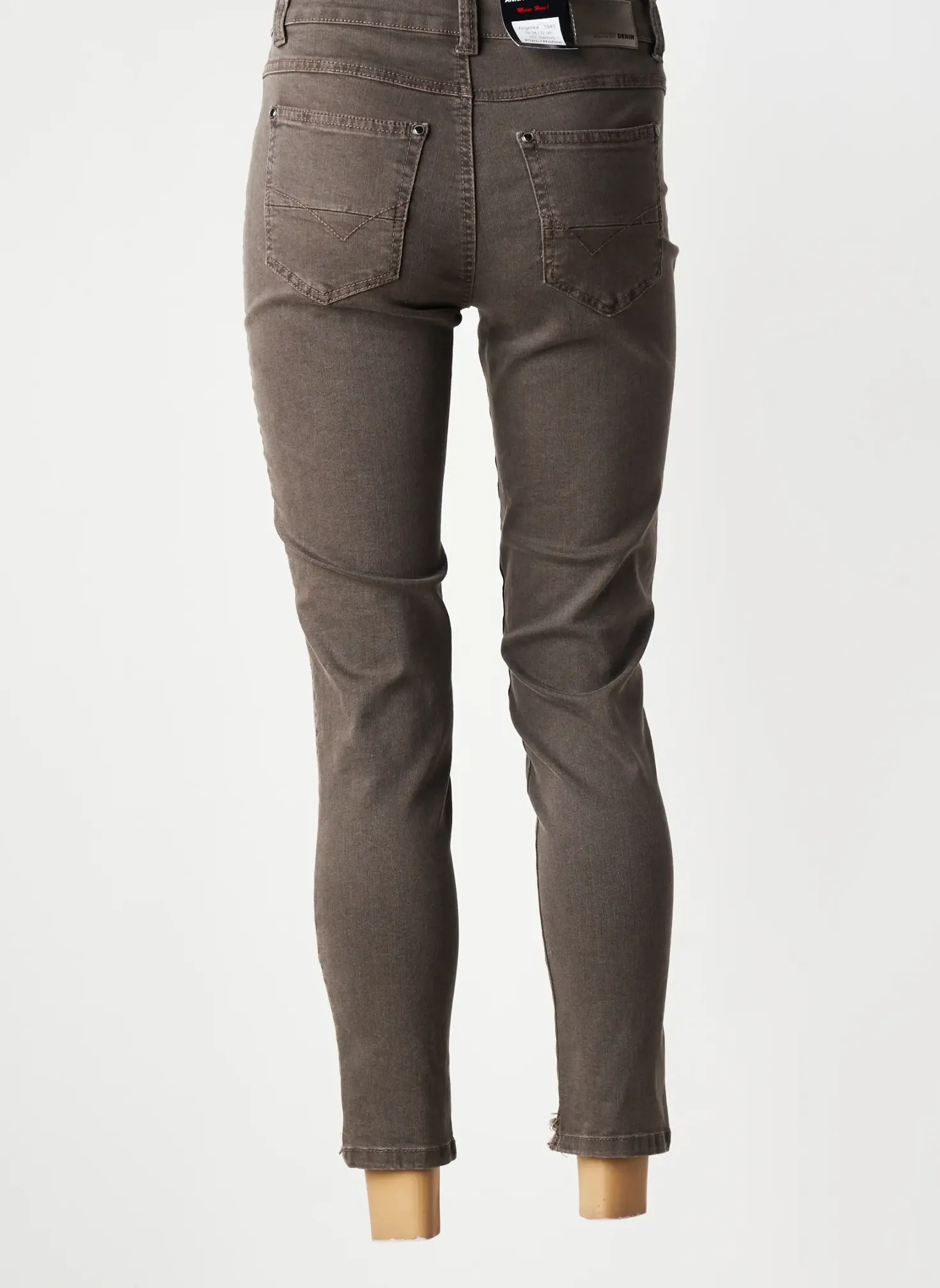 Jeans Coupe Slim Anna Montana Gris Taille Normale