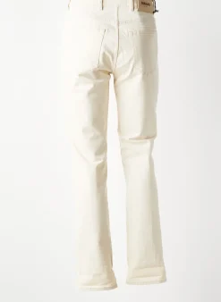 Jeans Coupe Slim Barmas Beige Taille Normale