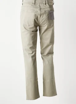 Jeans Coupe Slim Barmas Beige Taille Normale