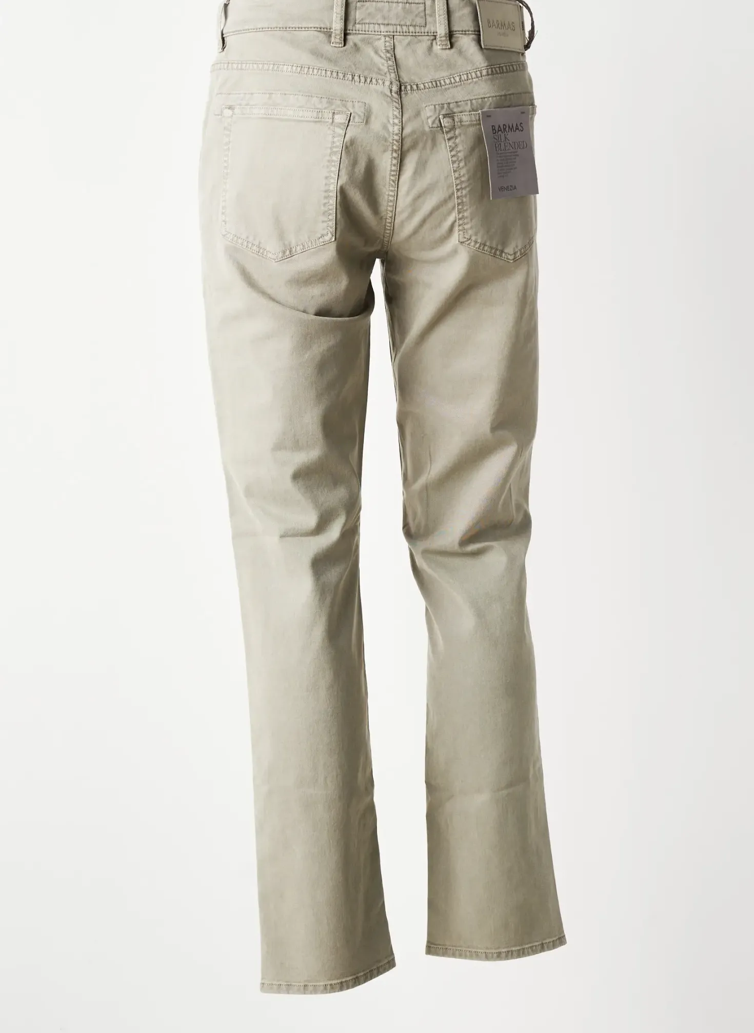 Jeans Coupe Slim Barmas Beige Taille Normale