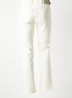 Jeans Coupe Slim Barmas Blanc Taille Normale
