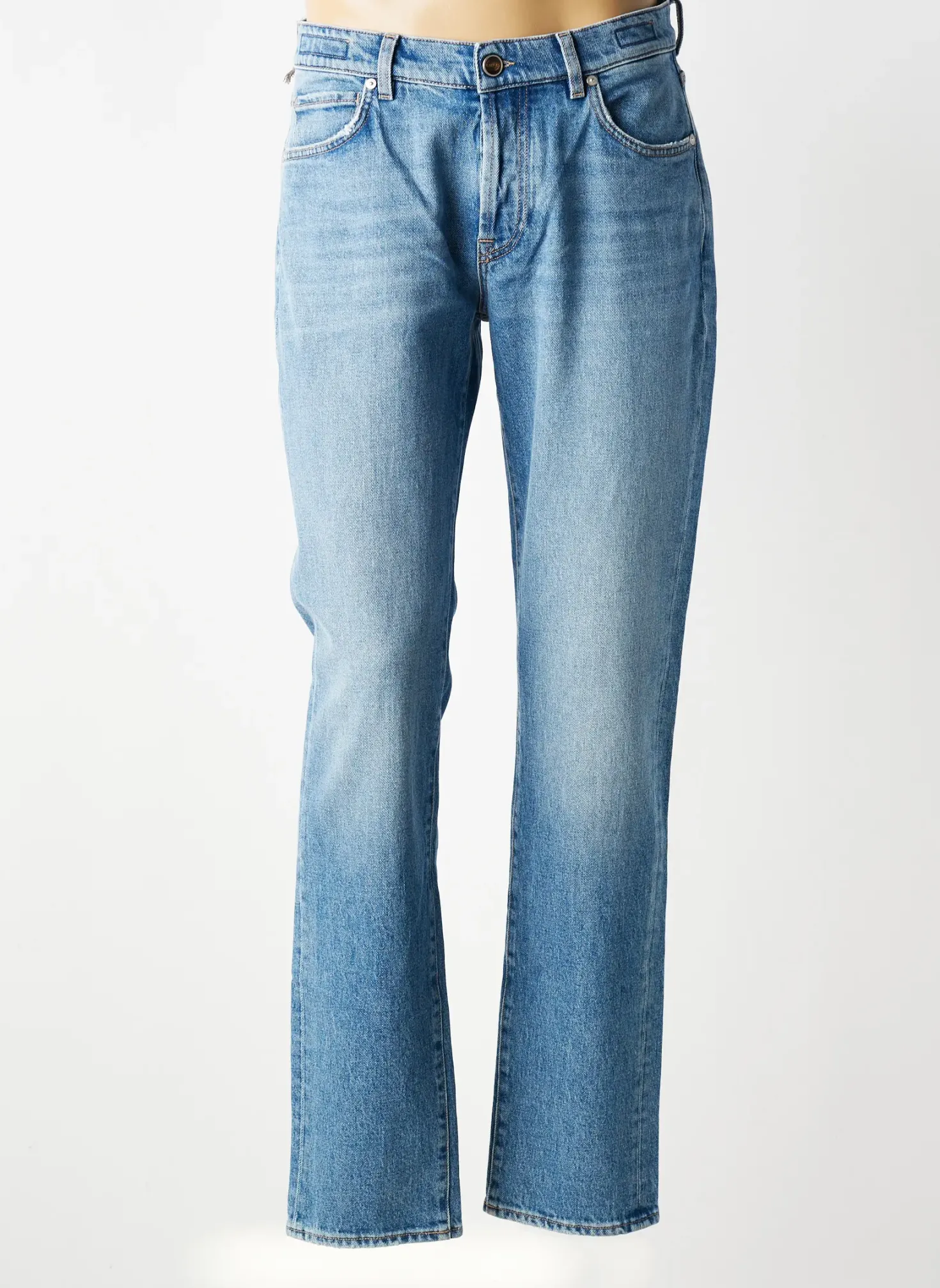 Jeans Coupe Slim Barmas Bleu Clair Taille Normale