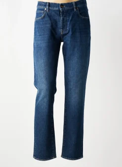 Jeans Coupe Slim Barmas Bleu Fonce Taille Normale