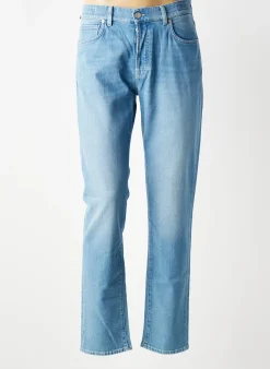 Jeans Coupe Slim Barmas Bleu Taille Normale
