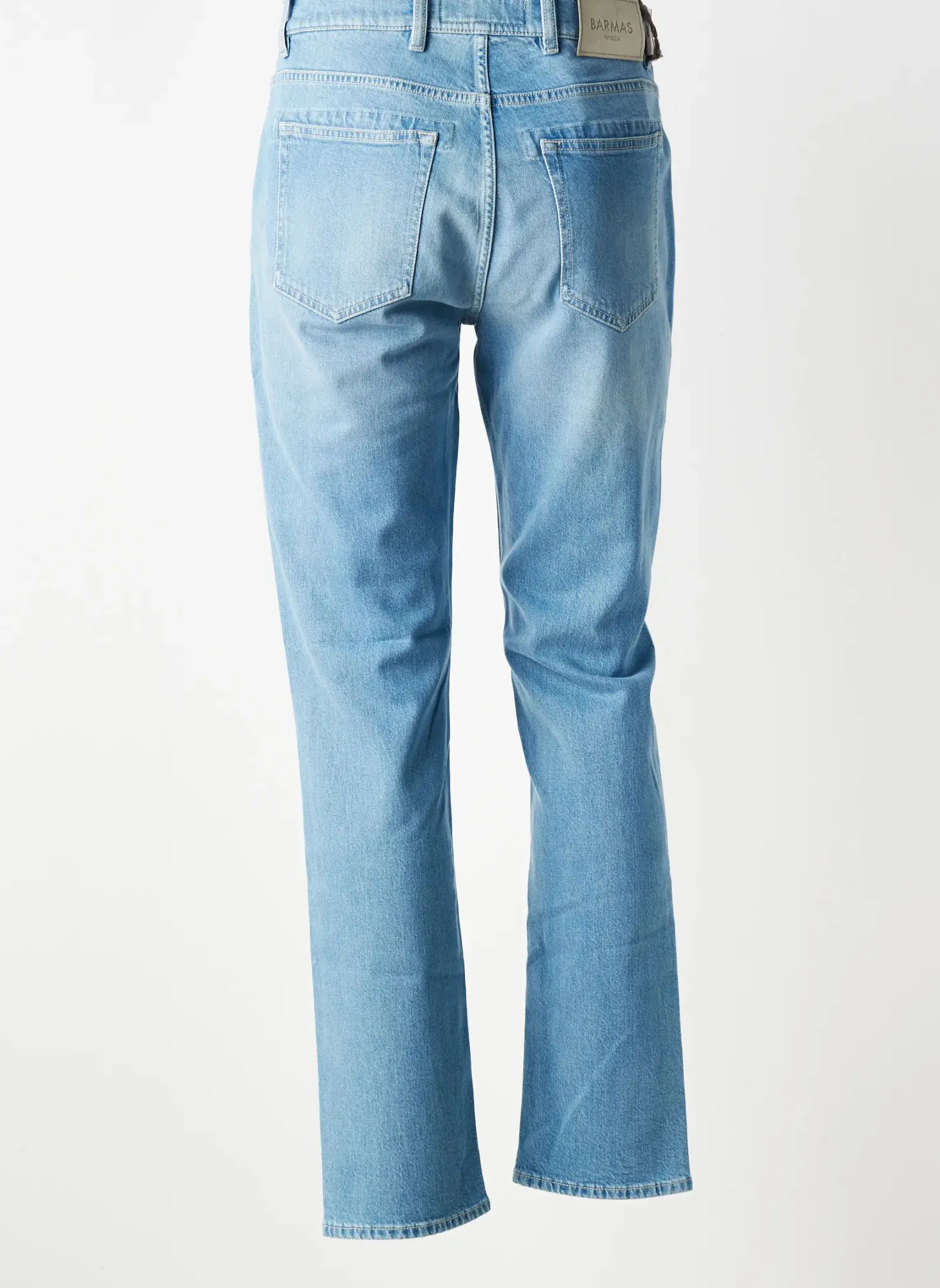 Jeans Coupe Slim Barmas Bleu Taille Normale