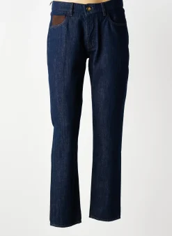 Jeans Coupe Slim Barmas Bleu Taille Normale