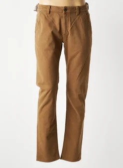 Jeans Coupe Slim Barmas Marron Taille Normale