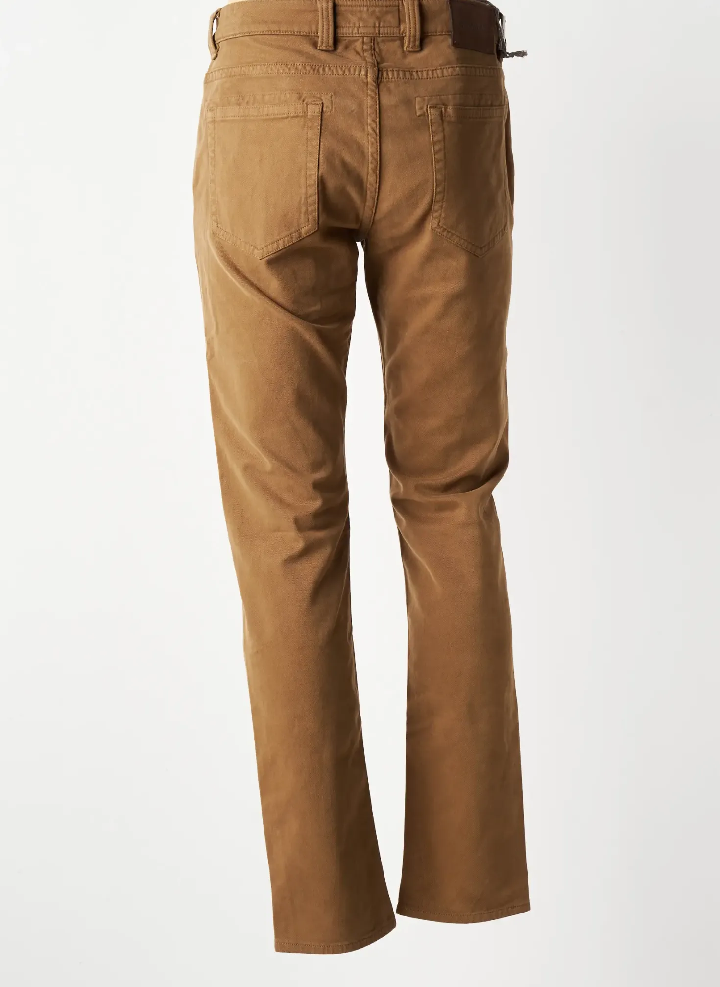 Jeans Coupe Slim Barmas Marron Taille Normale