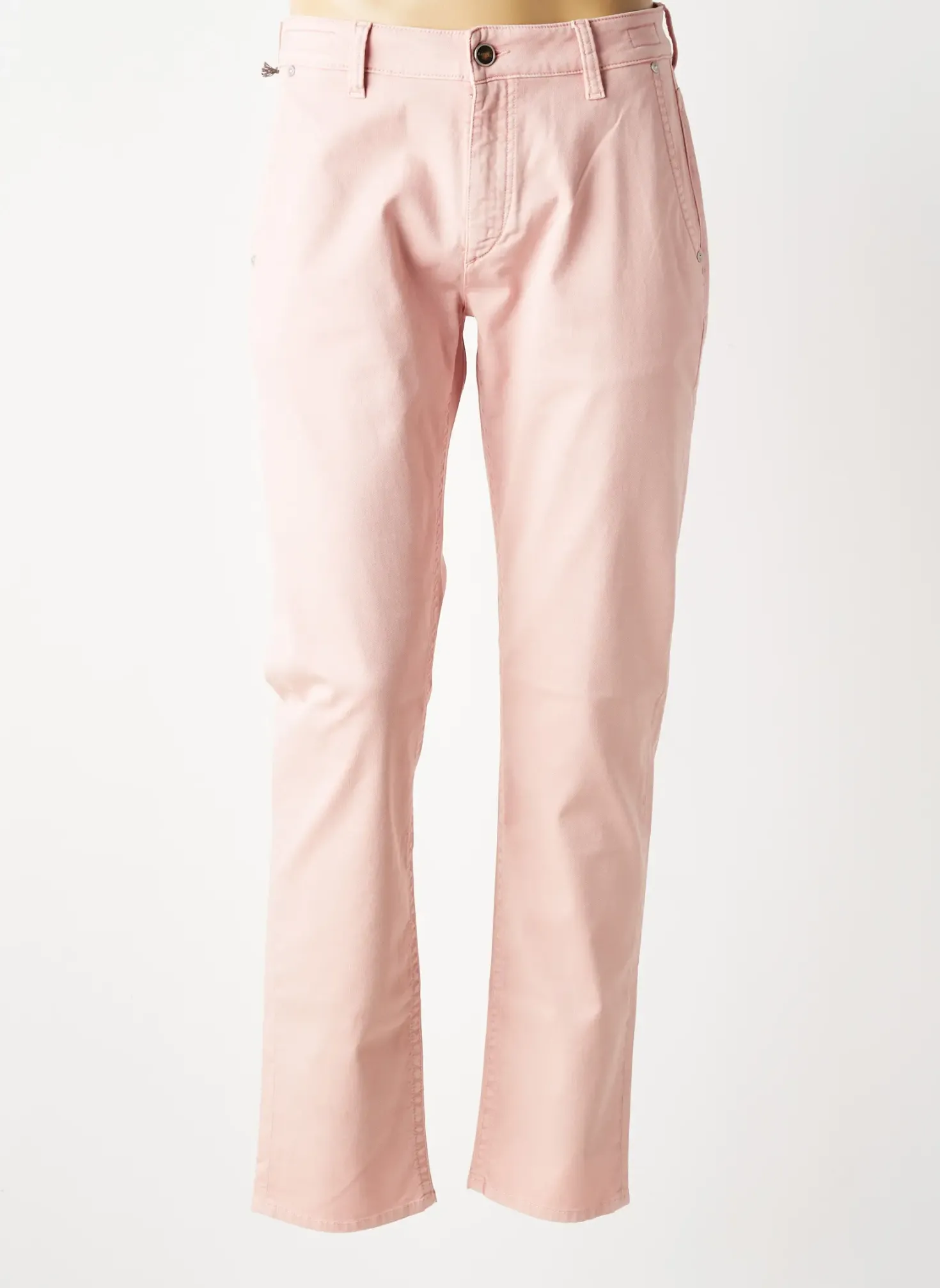 Jeans Coupe Slim Barmas Rose Taille Normale