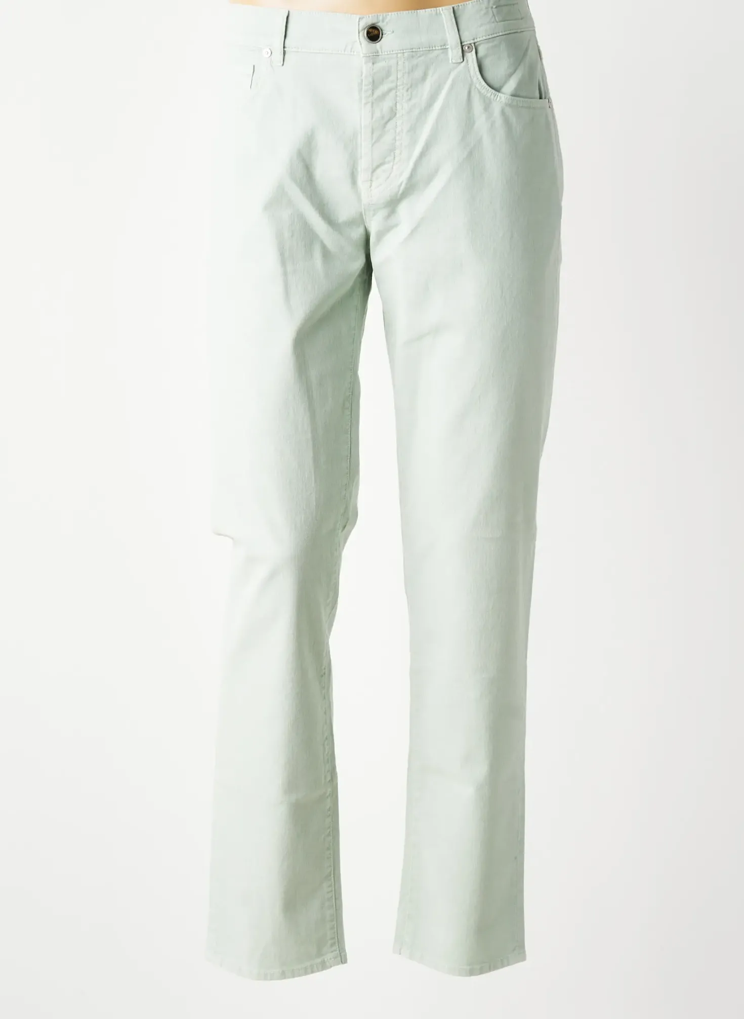 Jeans Coupe Slim Barmas Vert Taille Normale